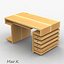 wooden computer table