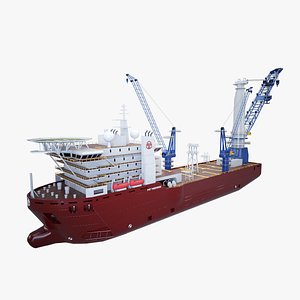 3D Crane Ship model