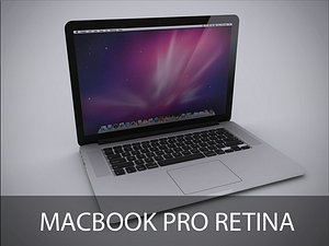 3d model notebook macbook retina