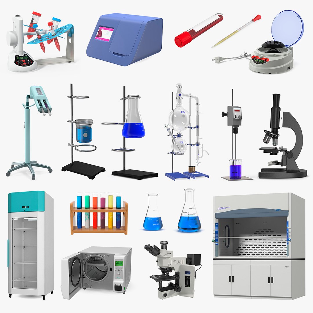 Lab Equipment Collection 10 3D model preview