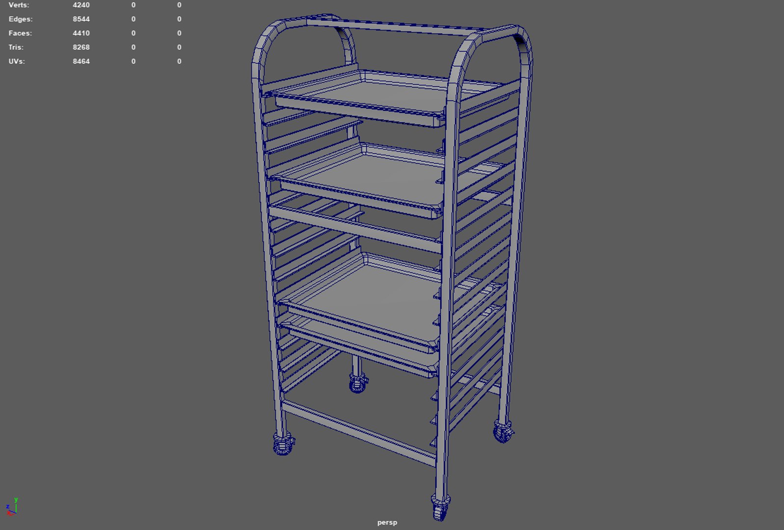 Tray Rack Trolley 3D Model - TurboSquid 1982989