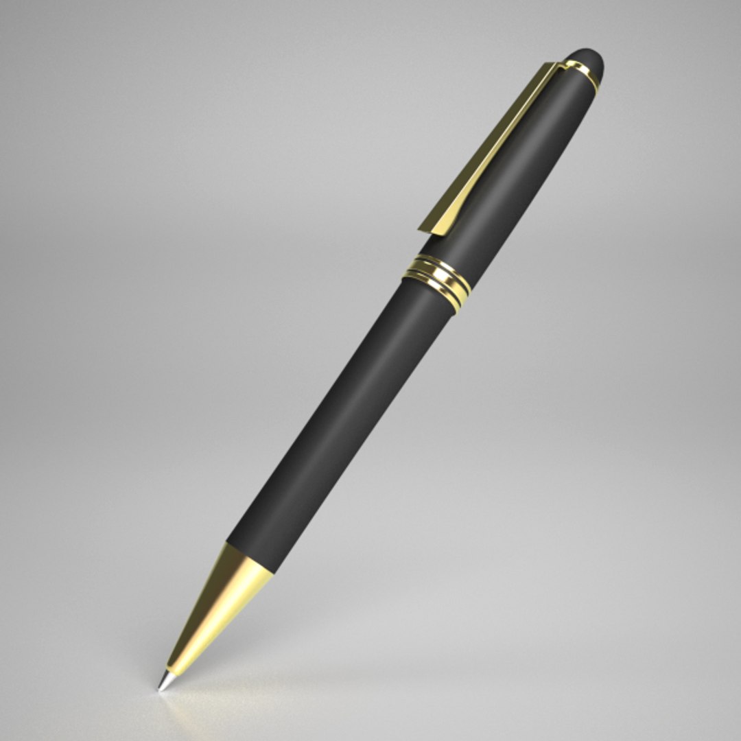 pen gold details 3d model