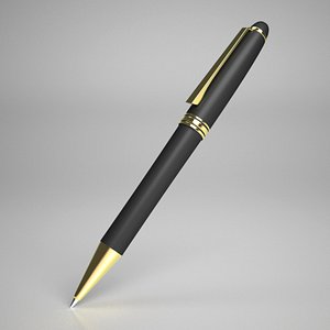 pen gold details 3d model