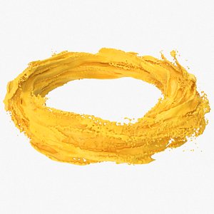 3D Yellow Splash Ring