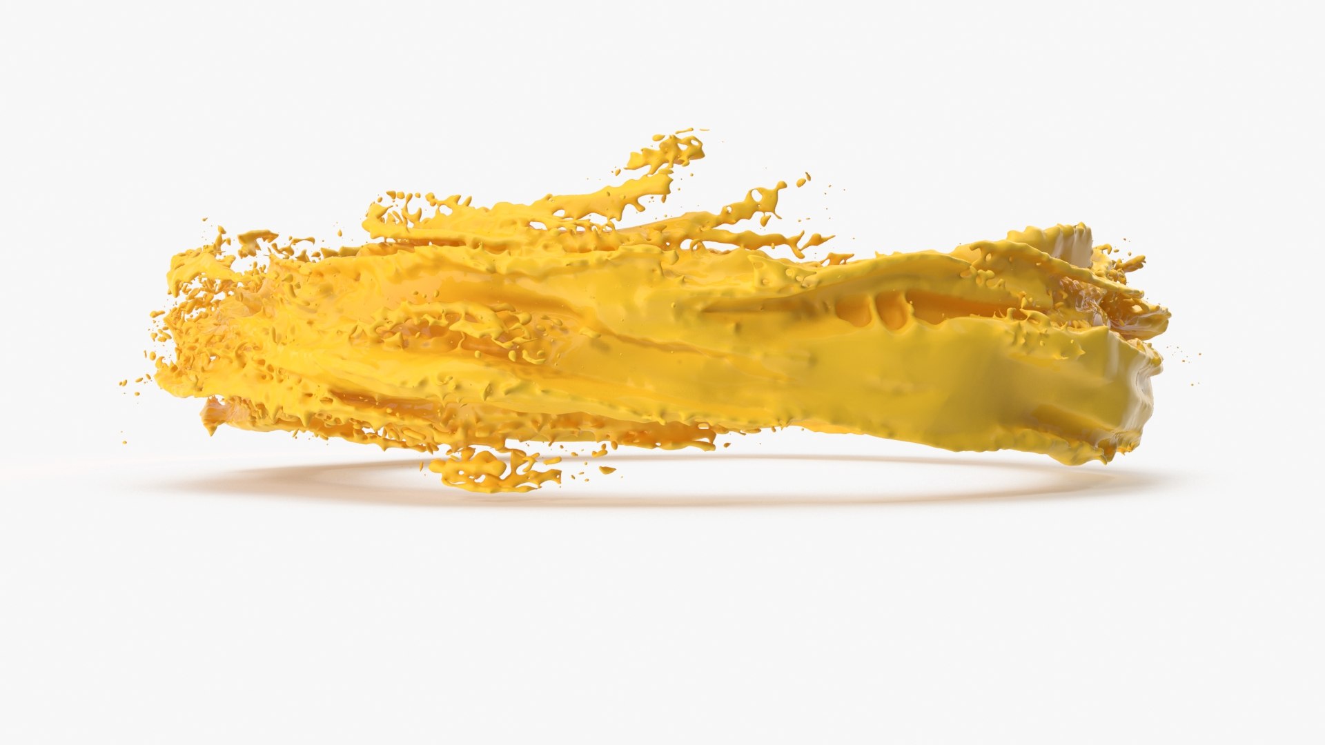 3D Yellow Splash Ring - TurboSquid 1872547