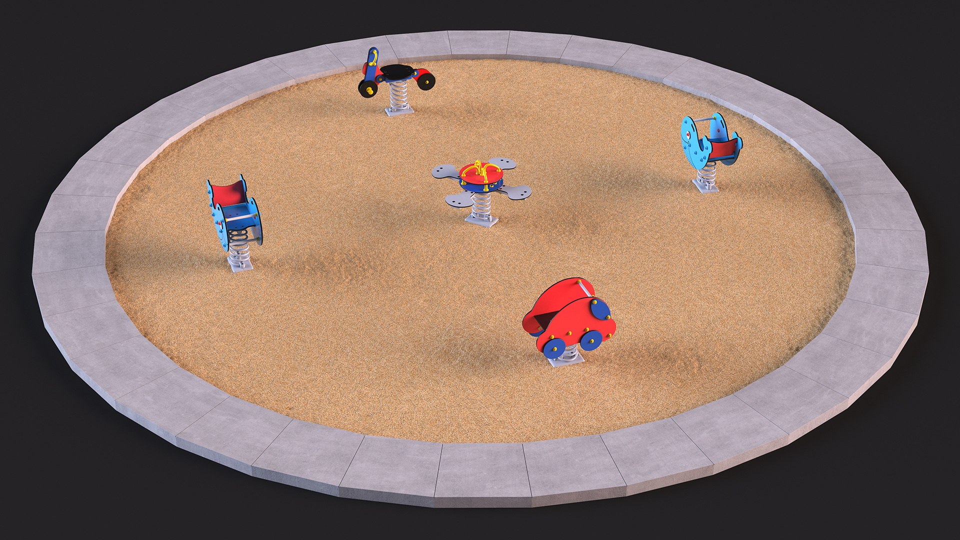 3D model Sawdust Child Playground with Spring Swings https://p.turbosquid.com/ts-thumb/LI/PVx9ih/Mg/sawdustchildplaygroundwithspringswingsvray3dmodel007/jpg/1701750095/1920x1080/fit_q87/06213f32c2c333a706bd4d707ab3424d510ee15f/sawdustchildplaygroundwithspringswingsvray3dmodel007.jpg