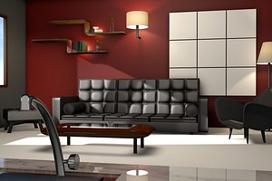 3D room interior model