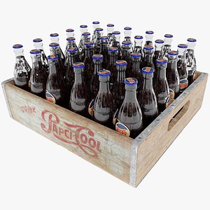 Vintage Soda Case and Bottles