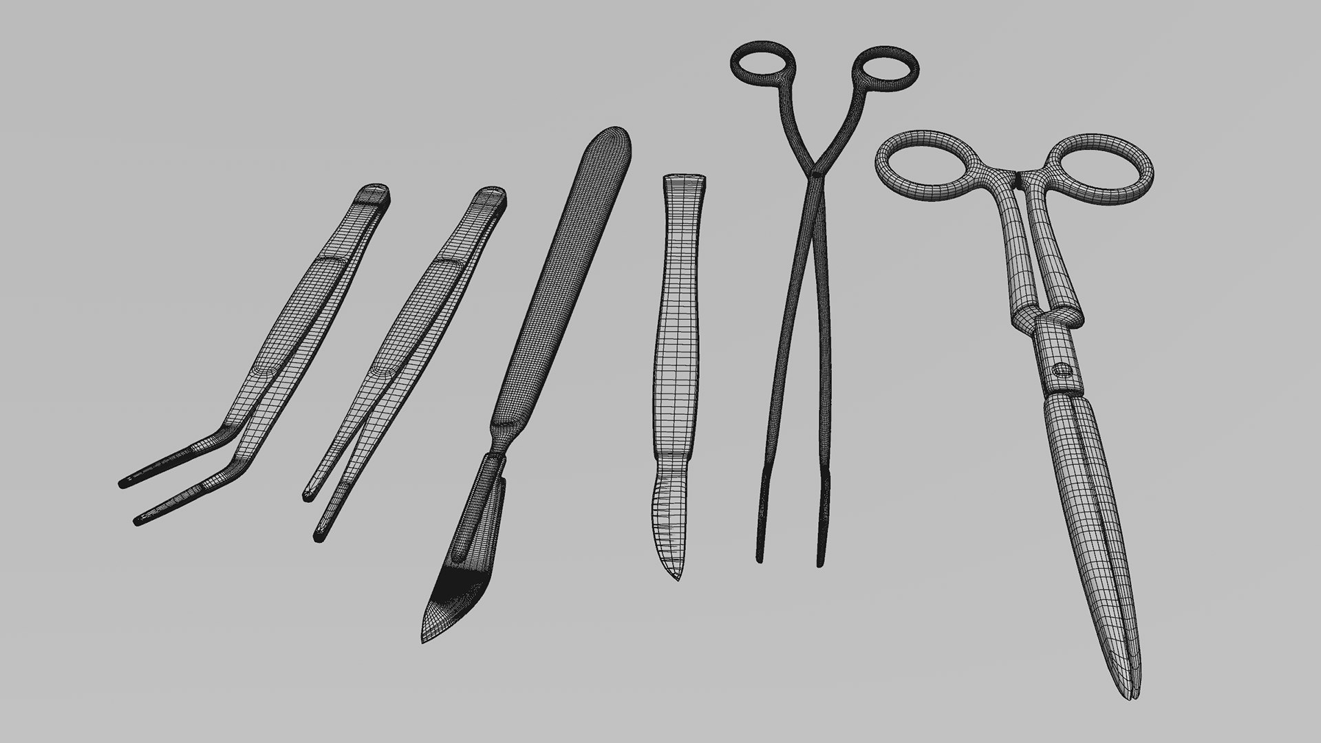 Collection Of Surgical Tools Model - TurboSquid 2360129