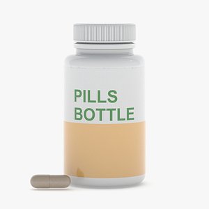 3D Medical Pill Bottle 01 PBR Realistic