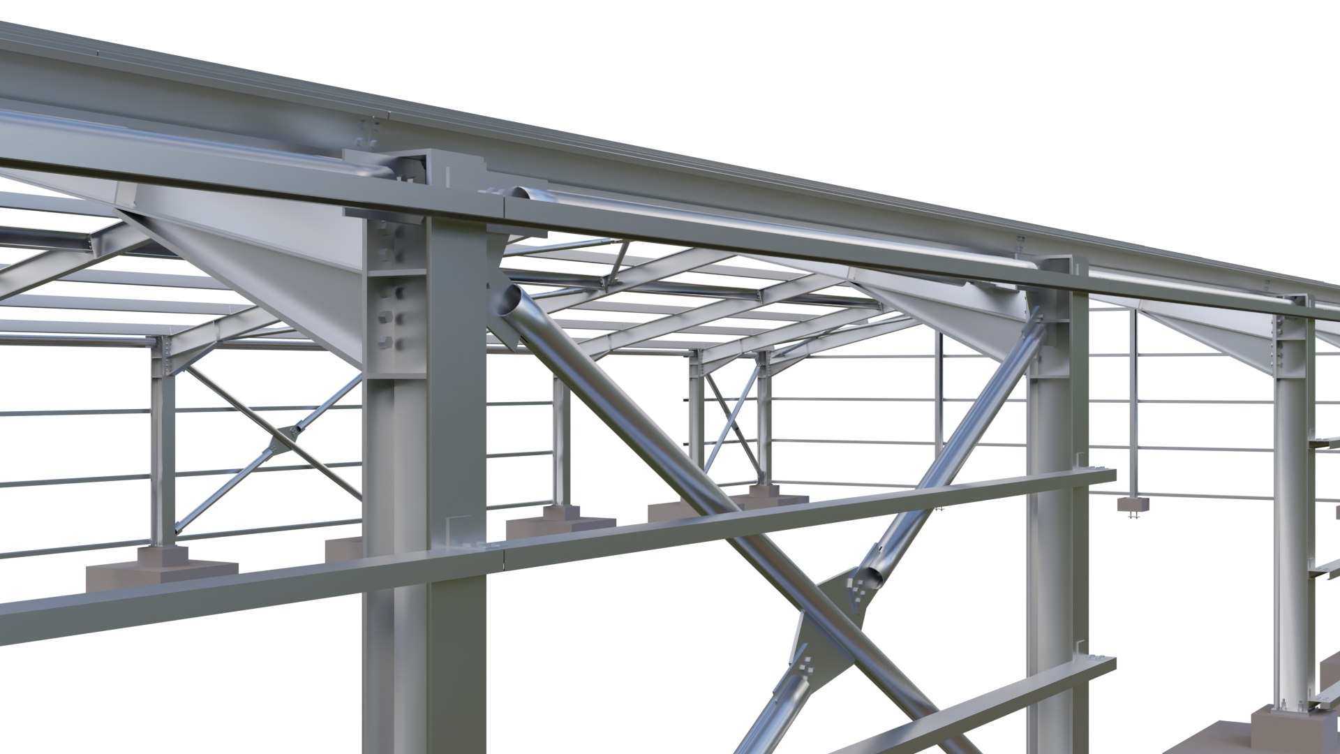 Steel Structure Building Model - TurboSquid 1687946