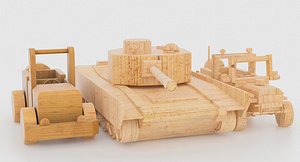 3d package wooden toy model