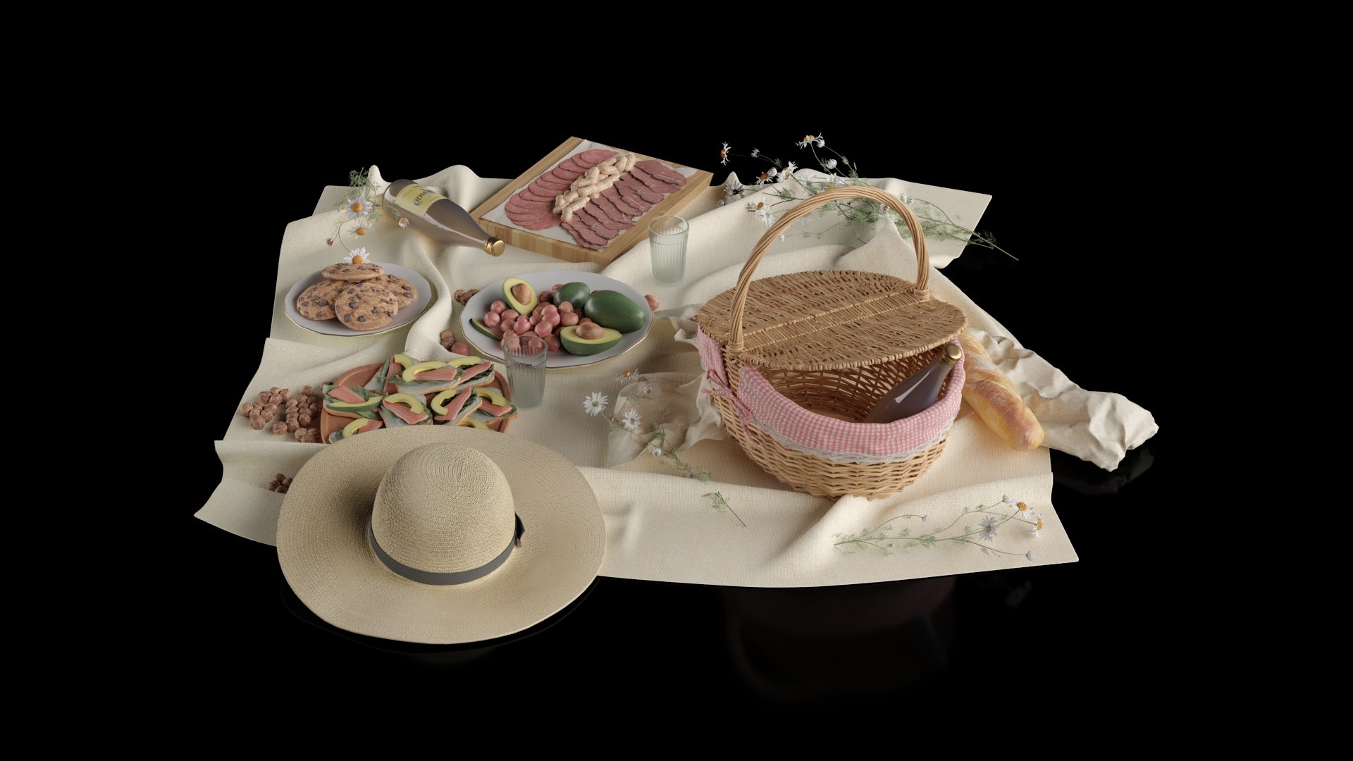 Picnic Food And Hat 3D model https://p.turbosquid.com/ts-thumb/LI/kRg1Zz/gg/3/jpg/1744570196/1920x1080/fit_q87/0073e79551199184a430dde95ef4902968a745ef/3.jpg