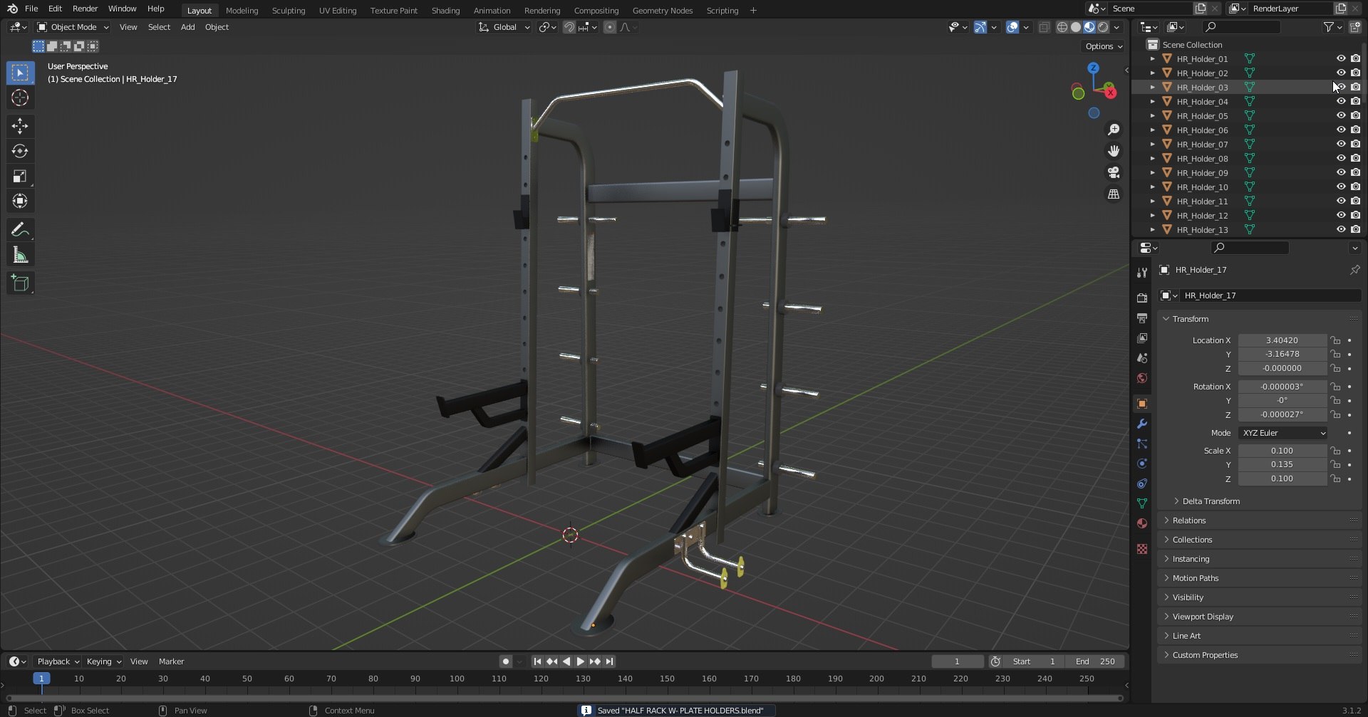 3D Half Rack with Plate Holders High-Quality 3D Gym Equipment Model https://p.turbosquid.com/ts-thumb/LI/nB9UVR/4L/halfrackwplateholders_008/jpg/1743167897/1920x1080/fit_q87/01b07074d8c3e260b905d4a0879a69815abcfda4/halfrackwplateholders_008.jpg