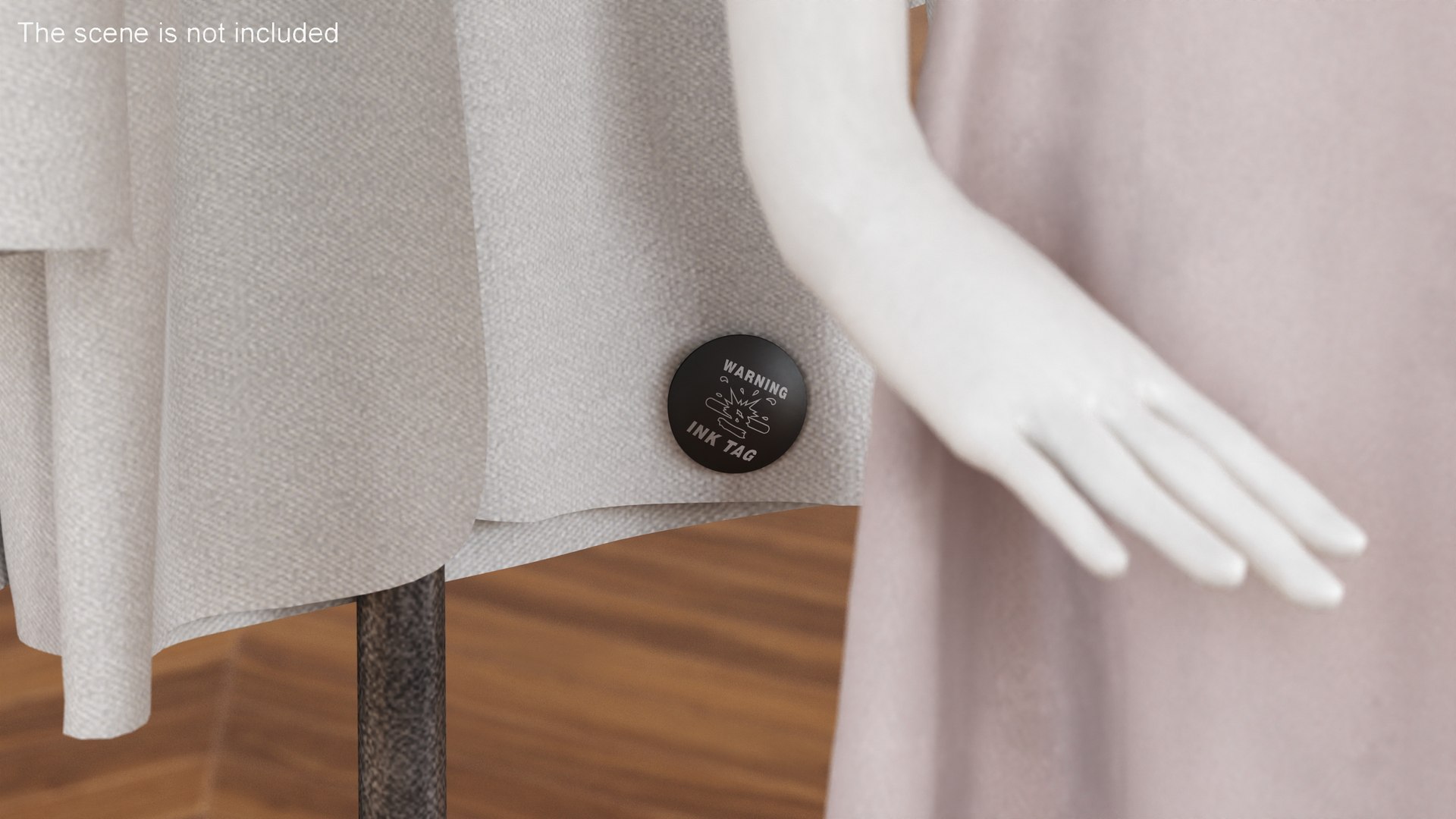 Anti-theft Ink Tag Black 3D Model - TurboSquid 1996837