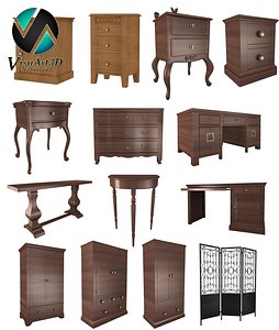 old furniture 3d 3ds