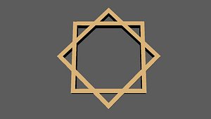 8 sided star 3D model