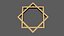 8 sided star 3D model