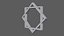 8 sided star 3D model