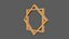 8 sided star 3D model