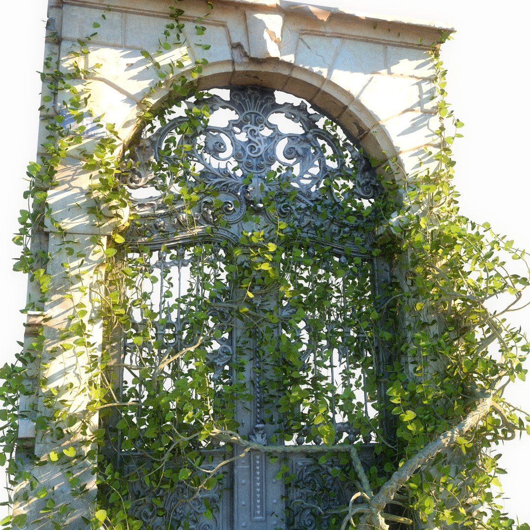 3D Model Overgrown Gate Ivy Pack 4 TurboSquid 1785619