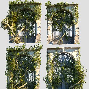 3D model Overgrown Gate  Ivy Pack 4