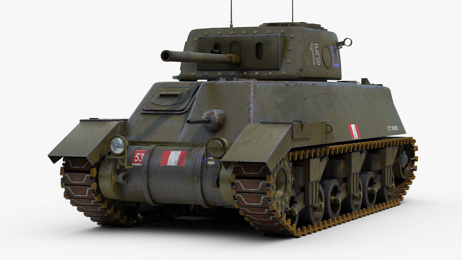 3d Canadian Ram 2 Tank Model