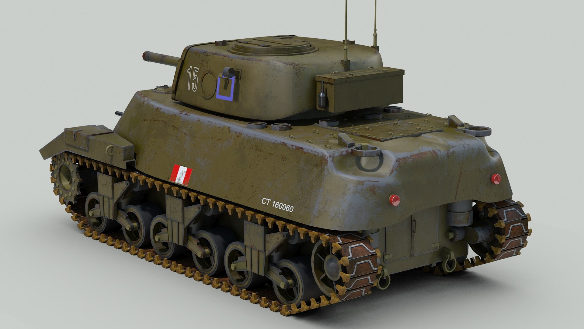 3d Canadian Ram 2 Tank Model