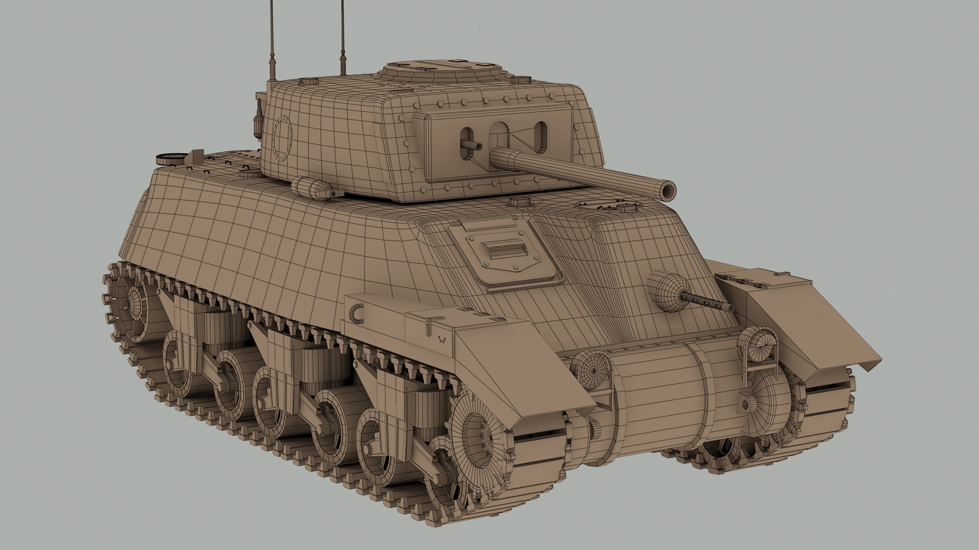 3d Canadian Ram 2 Tank Model