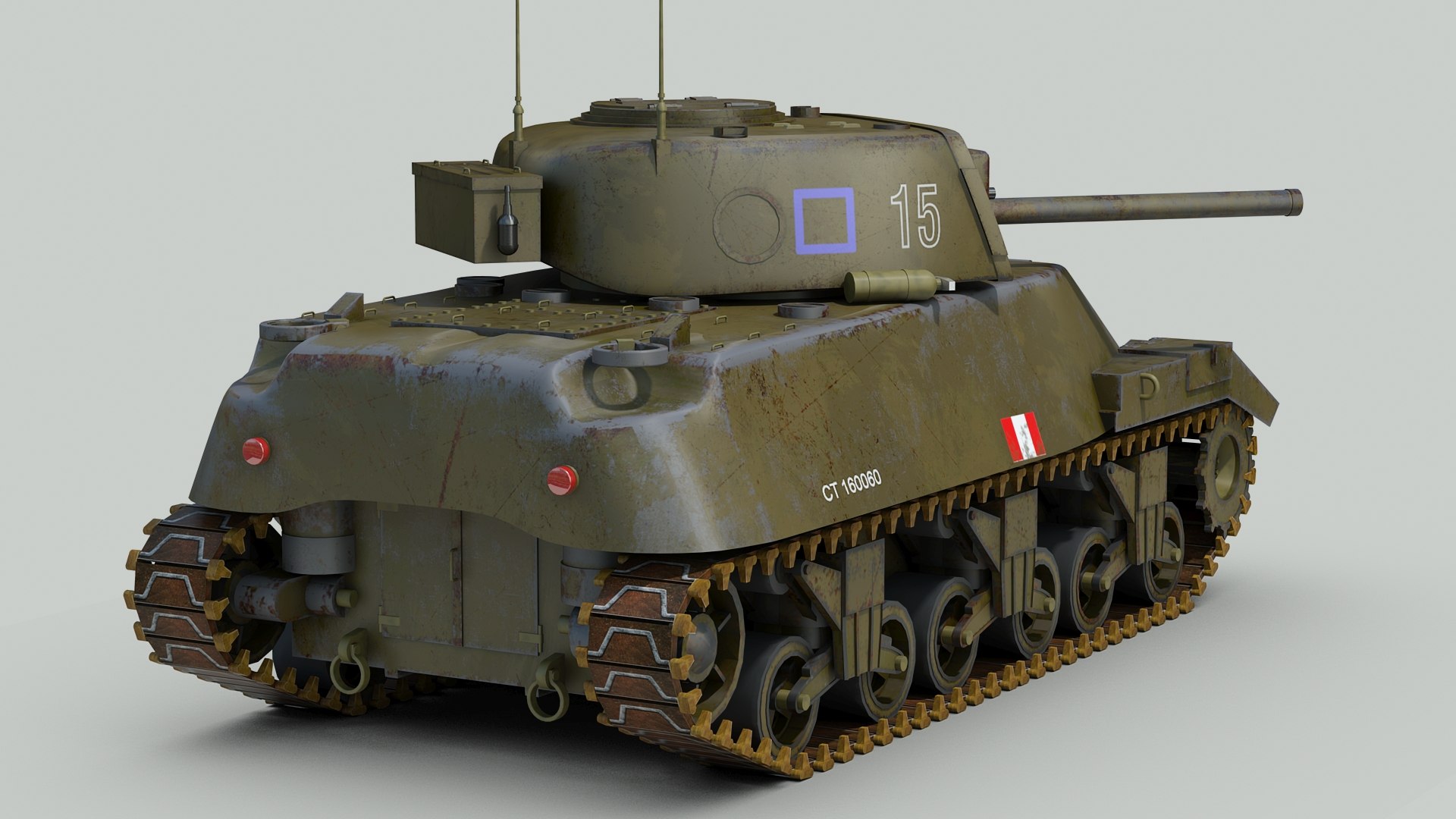 3d Canadian Ram 2 Tank Model