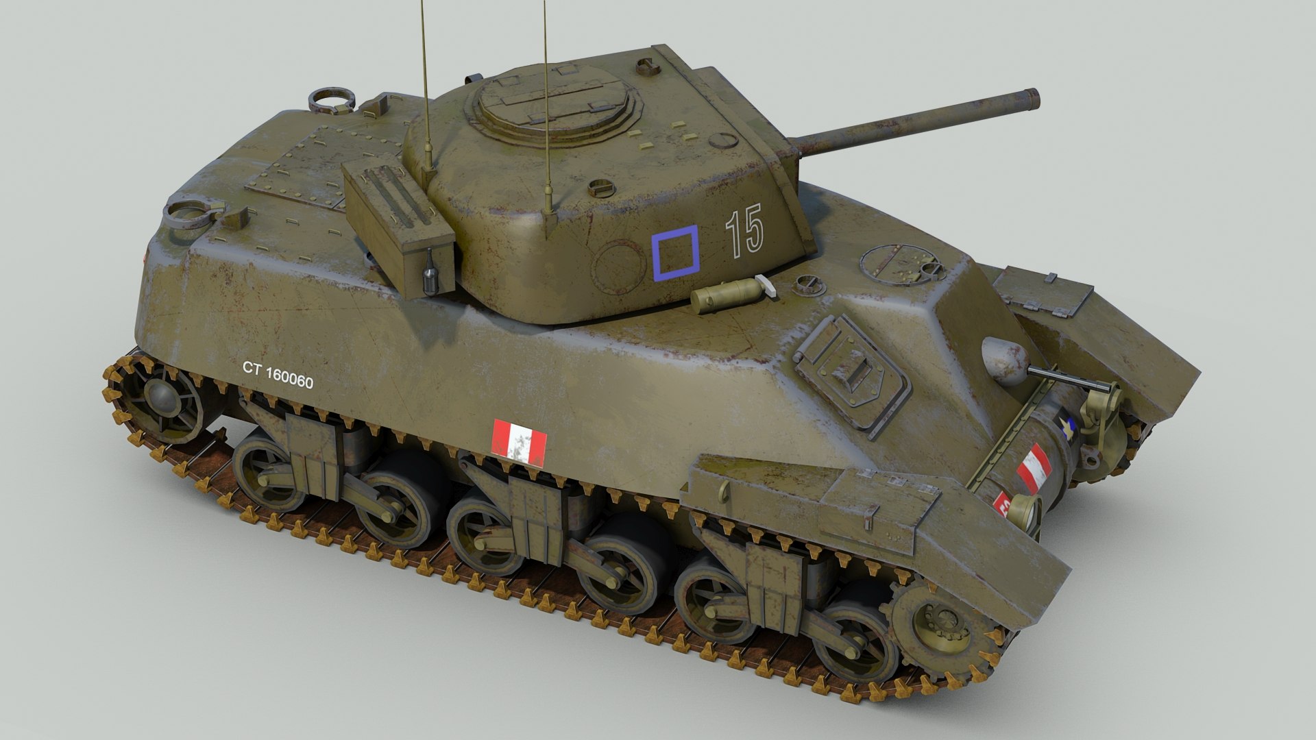 3d Canadian Ram 2 Tank Model