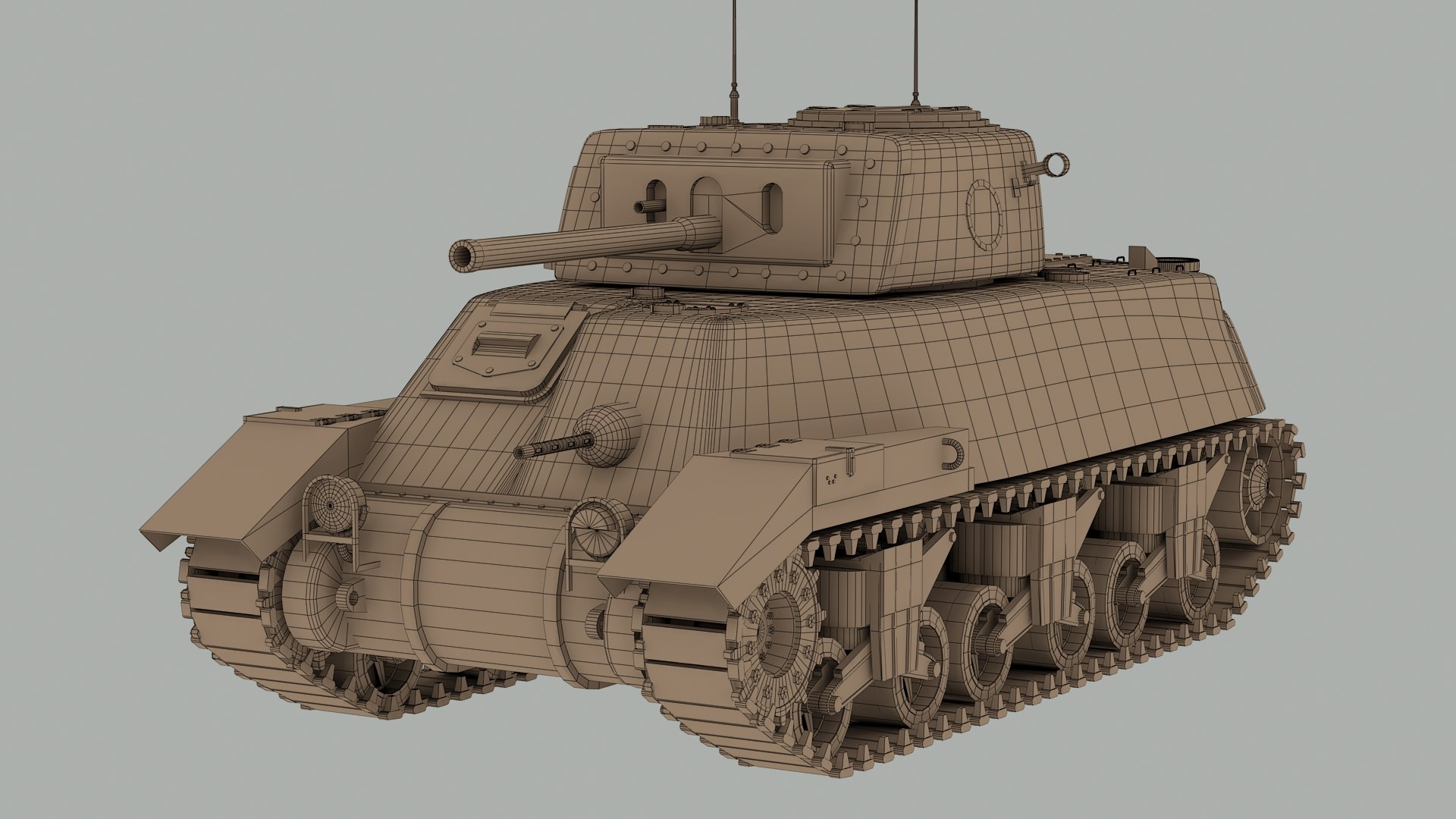 3d Canadian Ram 2 Tank Model