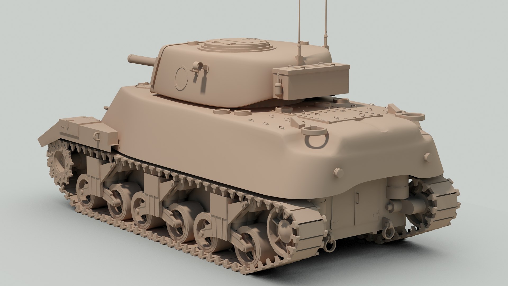 3d Canadian Ram 2 Tank Model