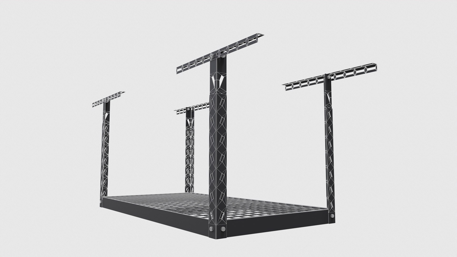 3D 1 Overhead Storage Rack 1200 X 600 Model TurboSquid 2053469