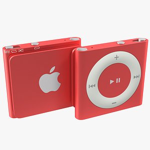 ipod shuffle red modeled 3d max