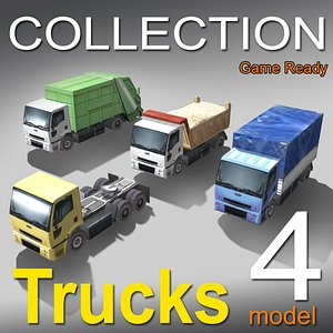 4 truck 3d 3ds
