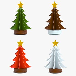 3D christmas tree table show piece Bundle model