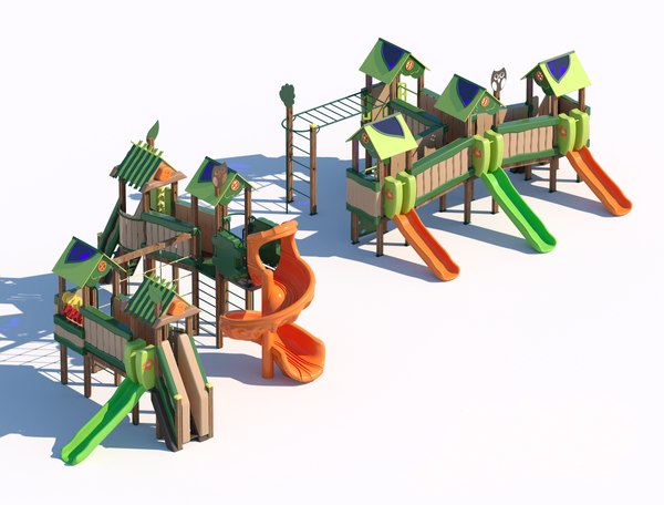 3D модель детская игровая площадка - TurboSquid 1636612