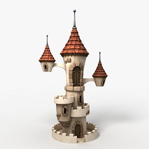 cartoon castle 3d model