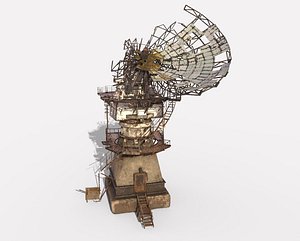 Broken Radar Station-Satellite Dish 3D