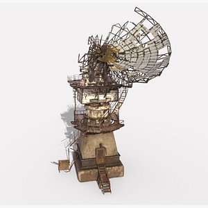 Broken Radar Station-Satellite Dish 3D