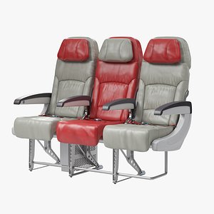 Airplane Economy Seats Generic Airliner 3D model