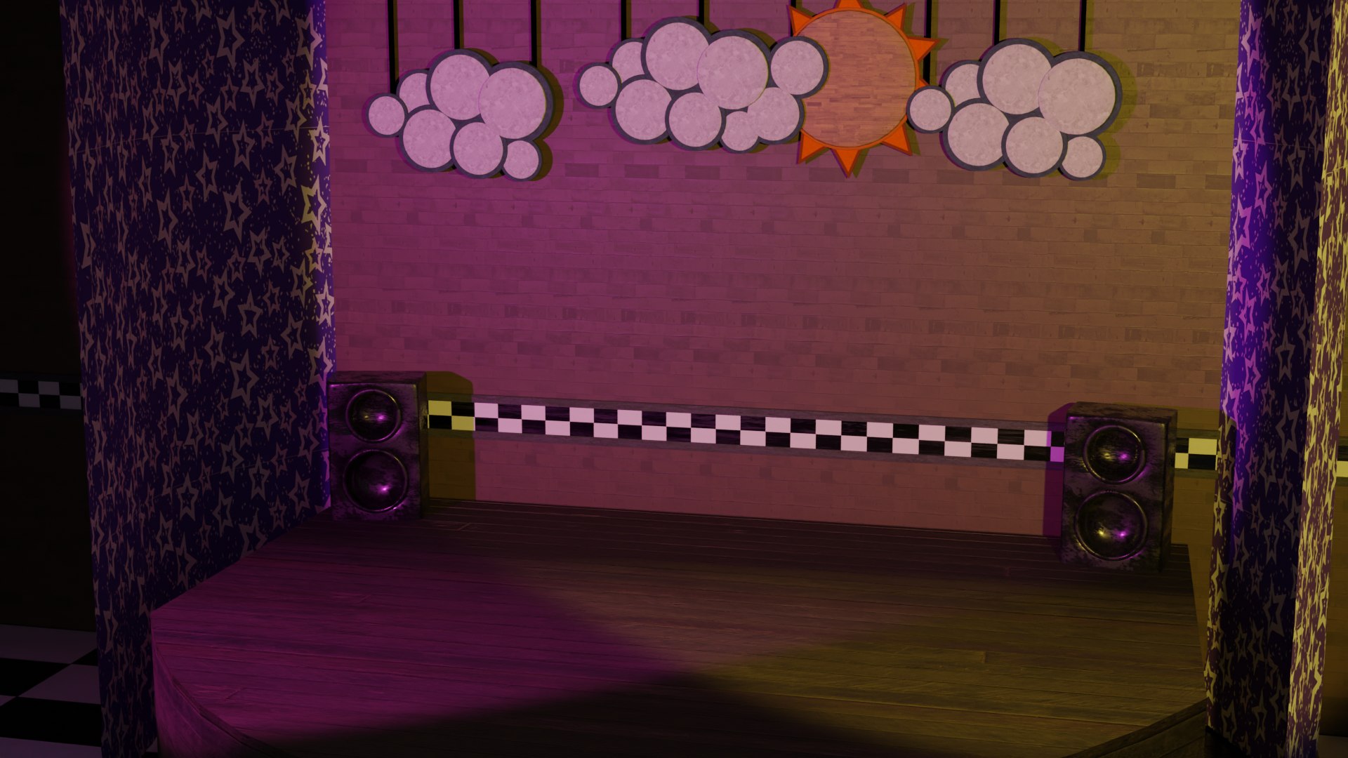 Fnaf 1 Showstage 3d Turbosquid 2118501 7858