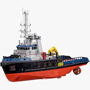 Tugboat ASD Vessel PBR 3D model