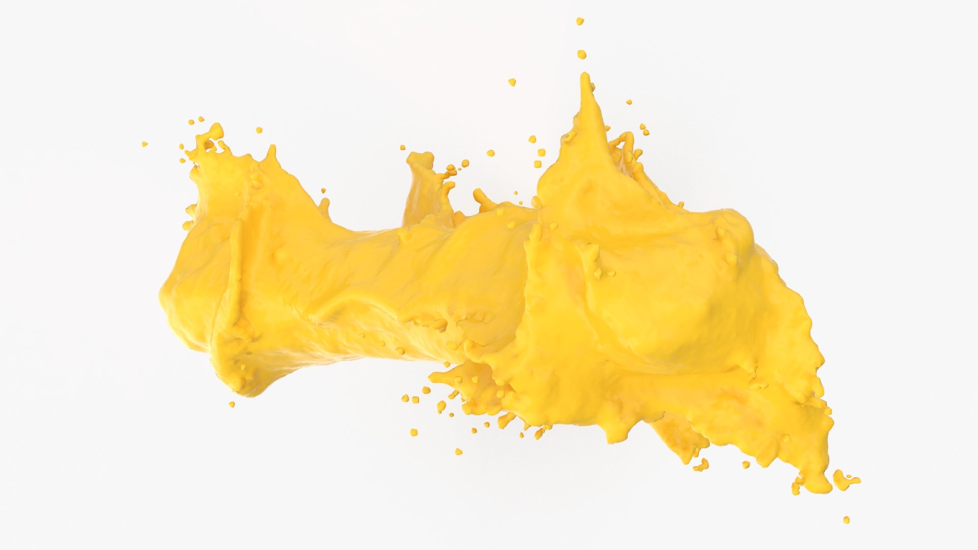 Yellow Splash Number One 3D model - TurboSquid 1875223