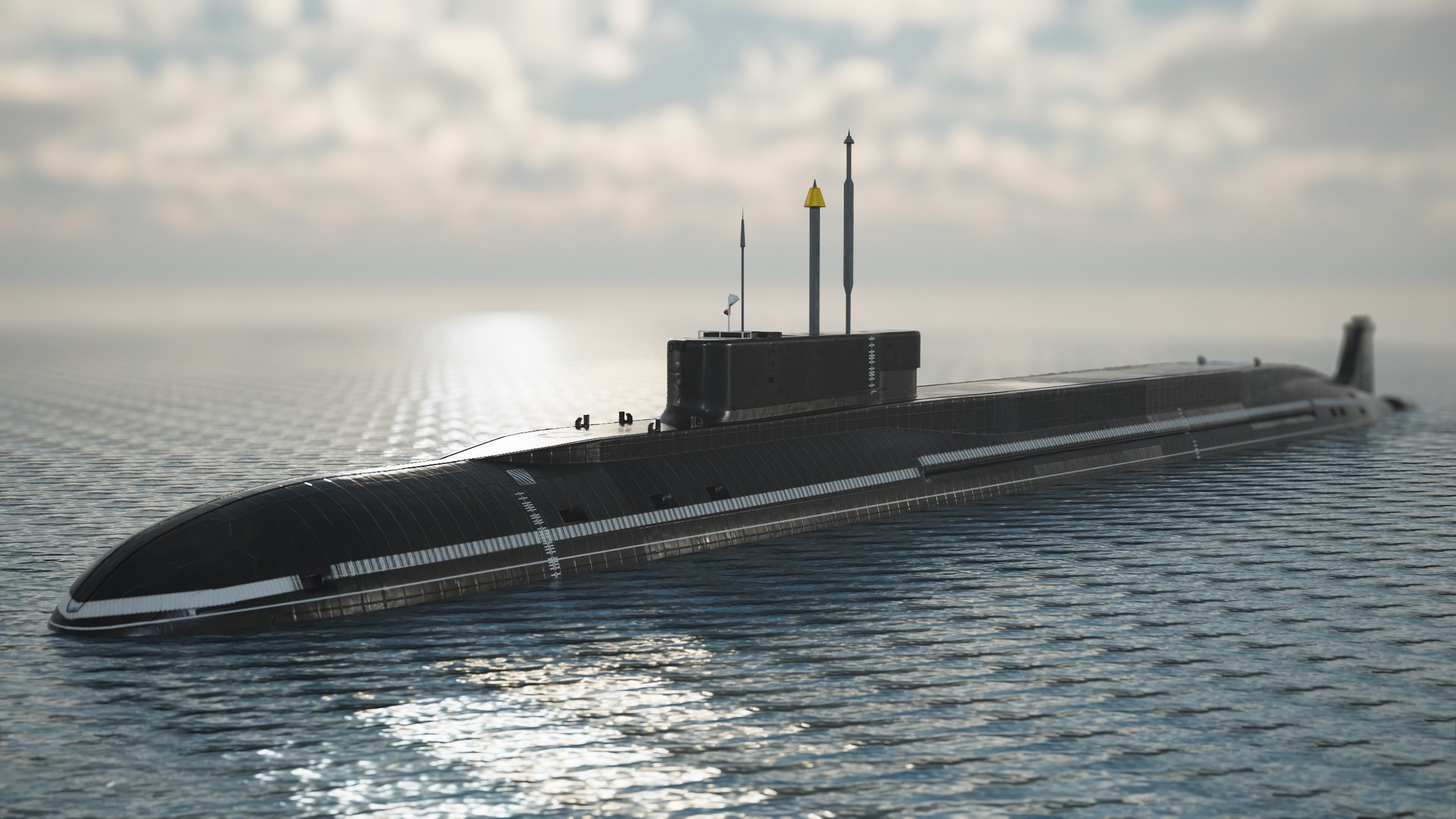 Knyaz Vladimir Borei-class Submarine 3D - TurboSquid 1692615