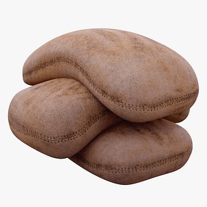 Burlap Sacks pbr Low-poly 3D model