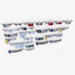 Clothes hanging on a clothesline