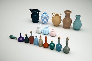 3D vases bottles