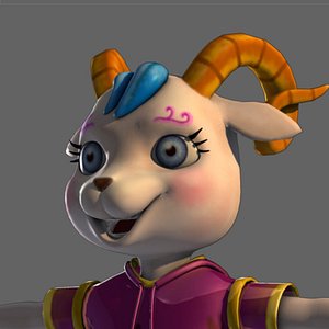 Cartoon sheep with a material binding